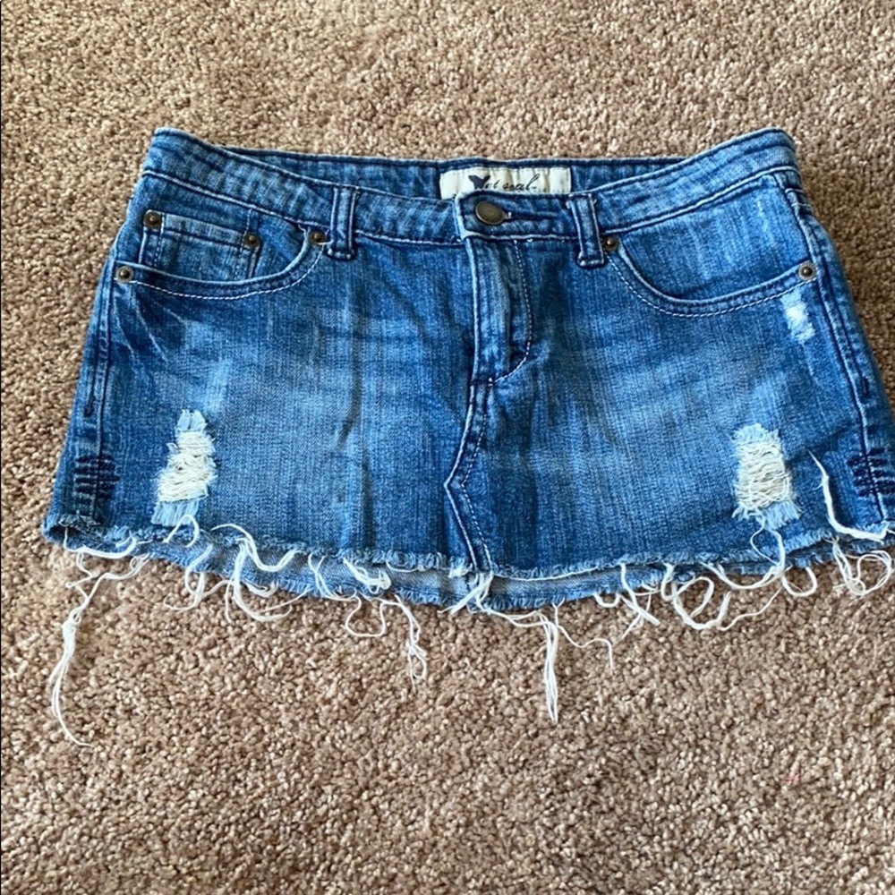 Jean mini skirt